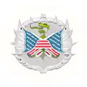 mix between dont tread on me flag and virginias state flag tattoo design idea