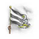 mix between dont tread on me flag and virginias state flag tattoo design idea