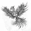 Phoenix tattoo design idea