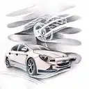 car tattoo design idea