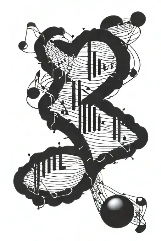 music dna strand tattoo design idea