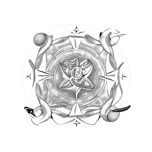 ocean,seagulls,sand castle,plumeria,fish,cancer zodiac tattoo design idea