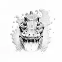 crocodile smoking weed tattoo design idea