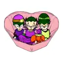 full sleeve tattoo about dragon ball z, with goku, gohan, piccolo, android 18, perfect cell, frieza and mr. rochi tattoo design idea