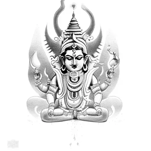 modern Rudra shiva tattoo design idea