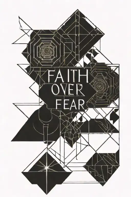 Faith Over Fear tattoo design idea