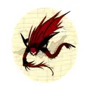 Dragon red eyes tattoo design idea