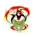 Dragon red eyes tattoo design idea