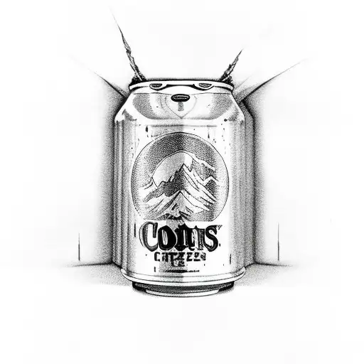 coors can, twisted tea can,  tattoo design idea