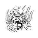 twisted tea can, coors can, bonfire  tattoo design idea