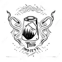 twisted tea can, coors can, bonfire  tattoo design idea