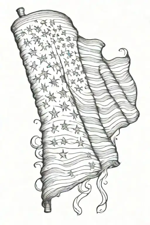 american flag sleeve tattoo design idea