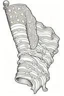 american flag sleeve tattoo design idea