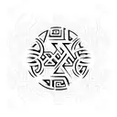 lettering tatto of the word perspective written with numbers, runes, leters and greek letters  tattoo design idea