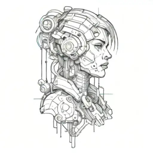 cyberpunk style tattoo tattoo design idea