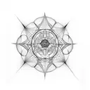 metatrons cube with a tree of life in the center with a honeycomb background leading down my left shoulder and onto arm  tattoo design idea