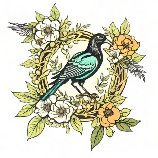 September 23, olive tree, crow, swan, emerald, heart chakra, anemone tattoo design idea