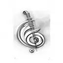 Bass Clef tattoo design idea