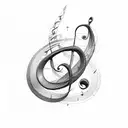 Bass Clef tattoo design idea