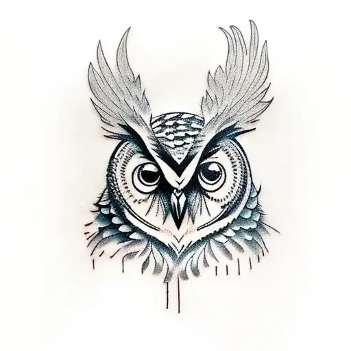 A traditional tattoo of a wise owl perched on a gas pump tattoo design idea