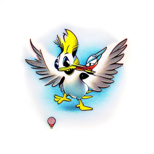 Tweety bird Looney tunes  tattoo design idea