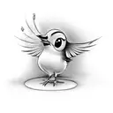 Tweety bird tattoo design idea