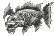 angler fish tattoo design idea
