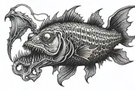 angler fish tattoo design idea