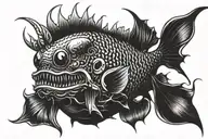 angler fish tattoo design idea