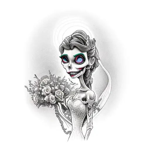 Emily the corpse bride  tattoo design idea