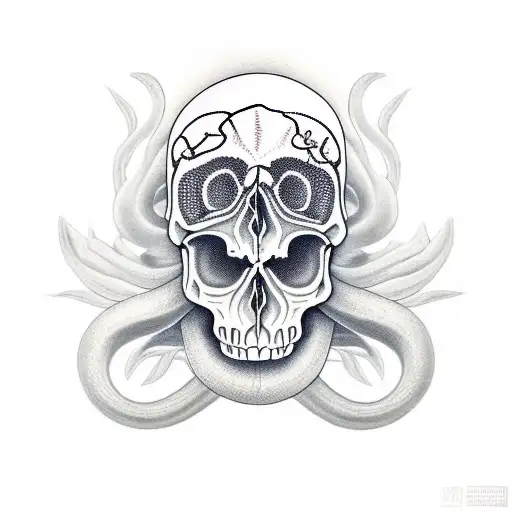 Skull, Snake and Roses Tattoo by PulverisedFetus on DeviantArt