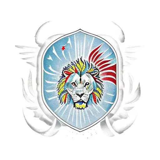bethune family crest, the four agreements, lion, polish eagle, mountains, ocean, Canada, skiing, health, recovery  tattoo design idea