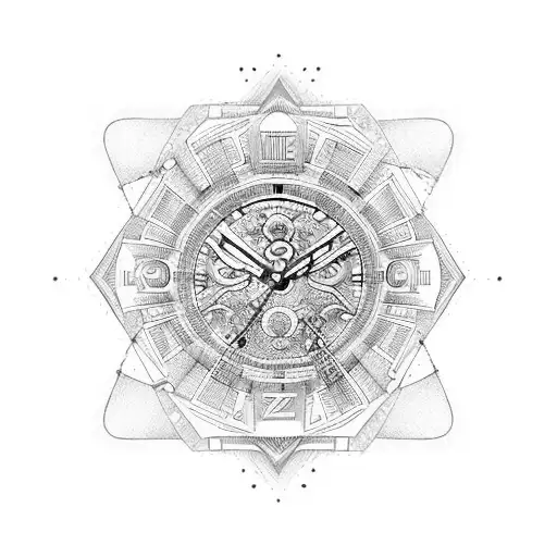 reloj de arena y argollas de matrimonio  tattoo design idea