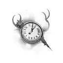 reloj de arena y argollas  tattoo design idea