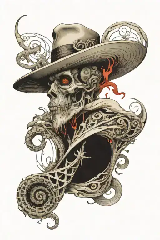 I want you to design a tattoo. It will cover my left leg. The length of the tattoo will be from wrist to hip. a spiral model tattoo design idea