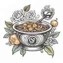bowl of stew tattoo design idea