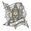 toast  tattoo design idea