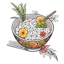 bowl of rice tattoo design idea