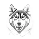 husky siberiano tattoo design idea