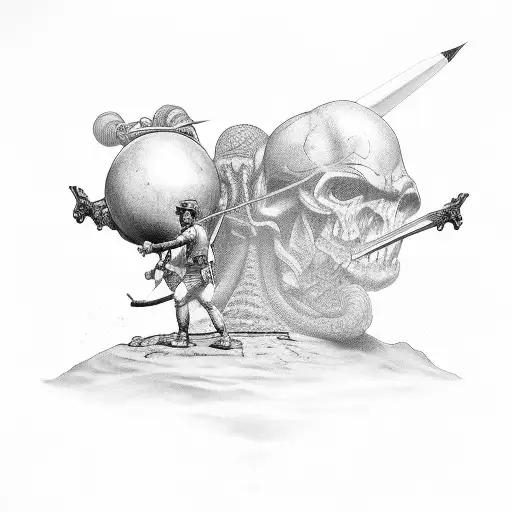 David Vs goliath tattoo design idea