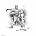 David Vs goliath tattoo design idea