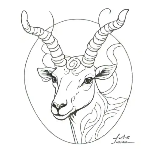 lamb with seven horns and seven eyes  tattoo design idea
