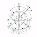 Nordic compass tattoo design idea