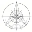 Nordic compass tattoo design idea