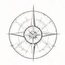 Nordic compass tattoo design idea
