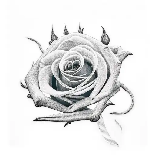 severus Snape and dead Rose  tattoo design idea