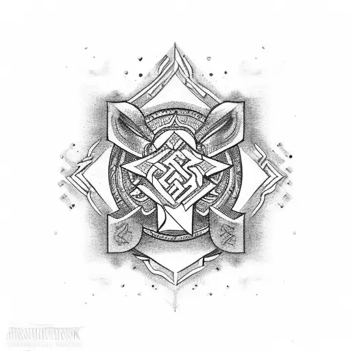 runic stave tattoo design idea