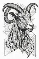 goat tattoo design idea