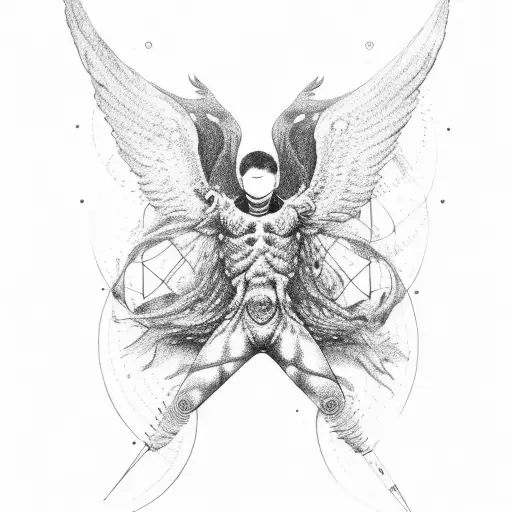 icarus falling tattoo design idea