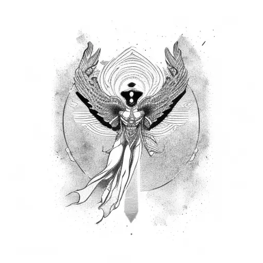 icarus falling tattoo design idea